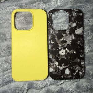Sonix Vibrant Yellow and Black Marble Phone Case Duo